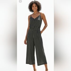 Striped Black and White Women's Jumpsuit